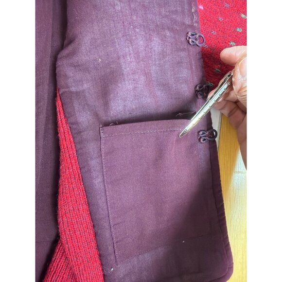 Moth Anthropologie Wool Blend Floral Yoke Cardigan Size Medium - Picture 16 of 16